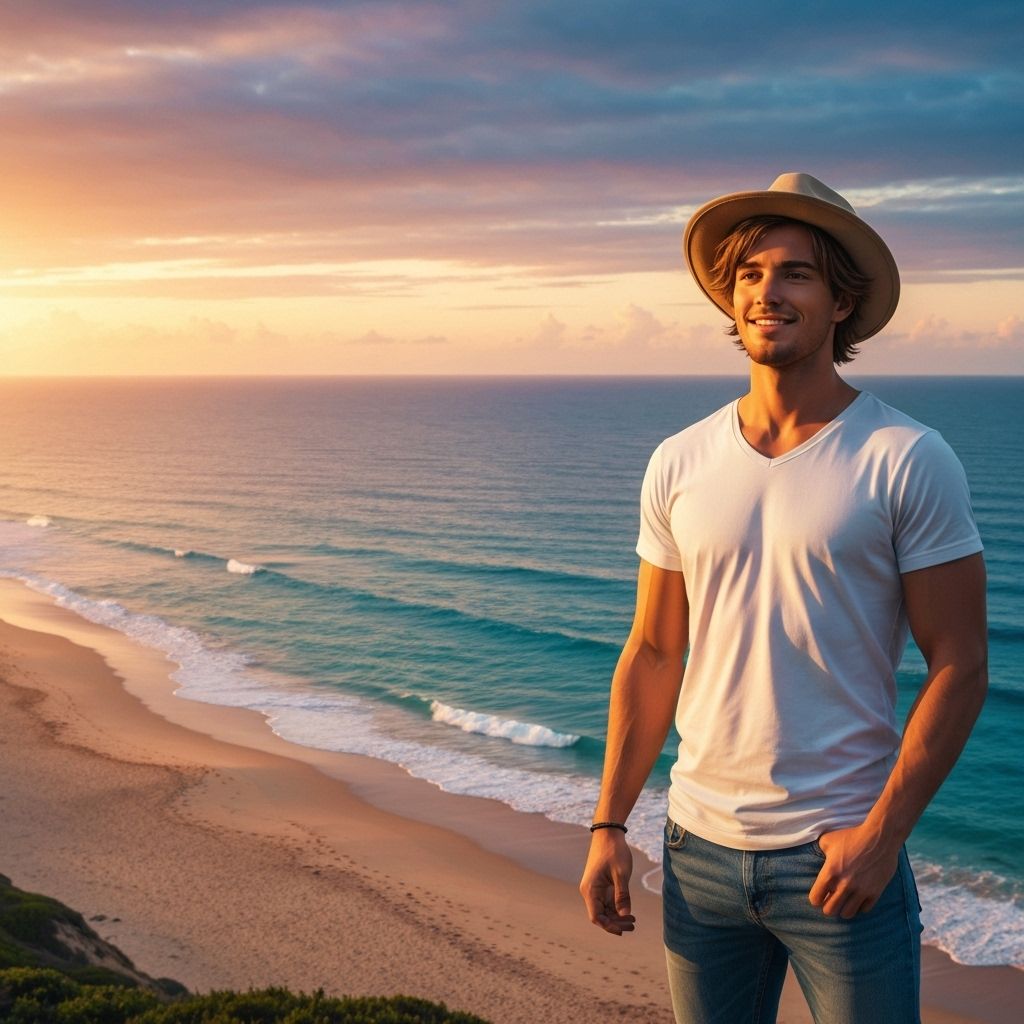 Sunrise over a coastal beach destination